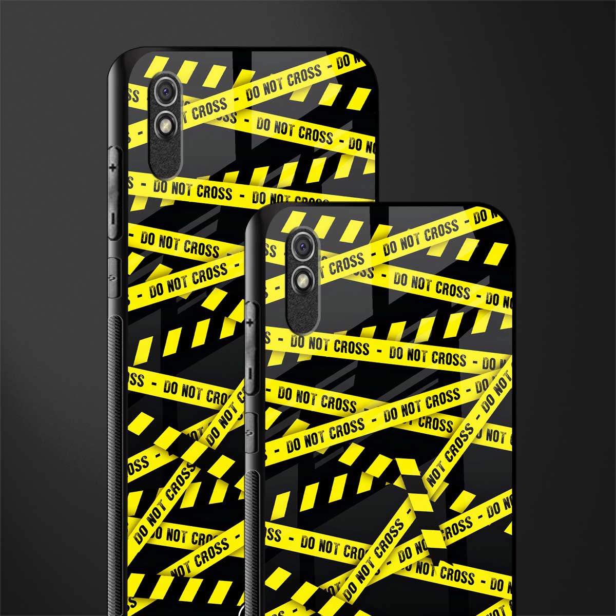 do not cross warning glass case for redmi 9a image-2