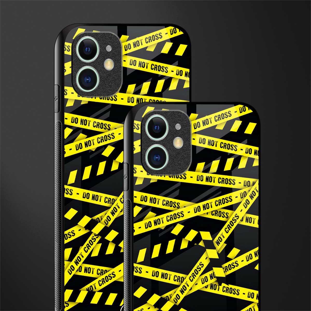 do not cross warning glass case for iphone 12 mini image-2