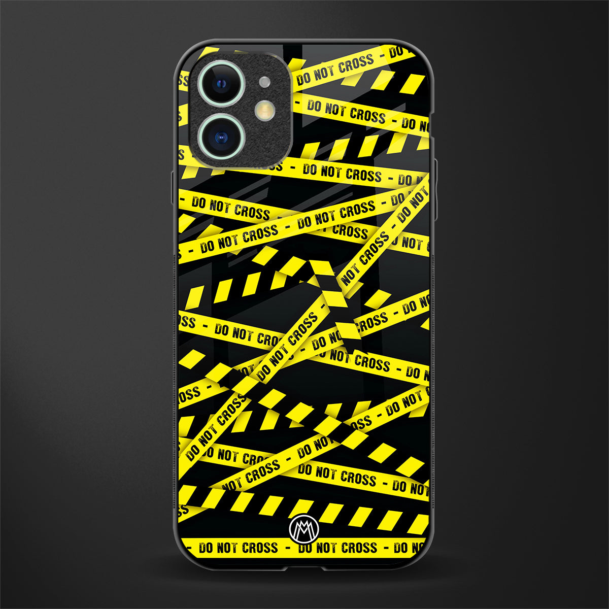 do not cross warning glass case for iphone 11 image