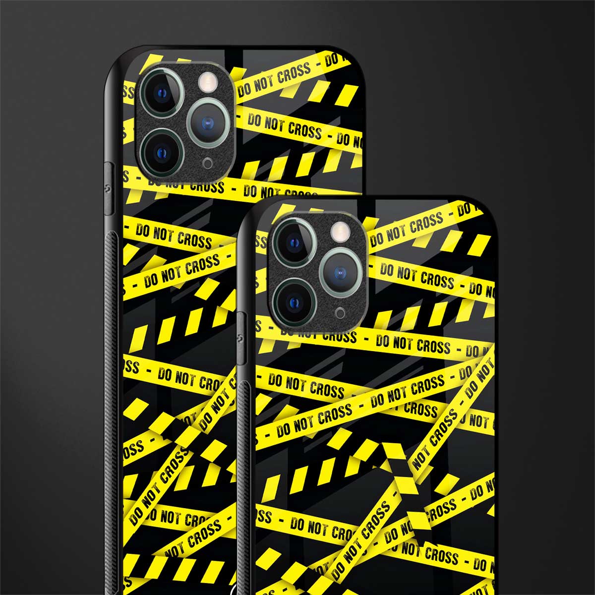 do not cross warning glass case for iphone 11 pro image-2