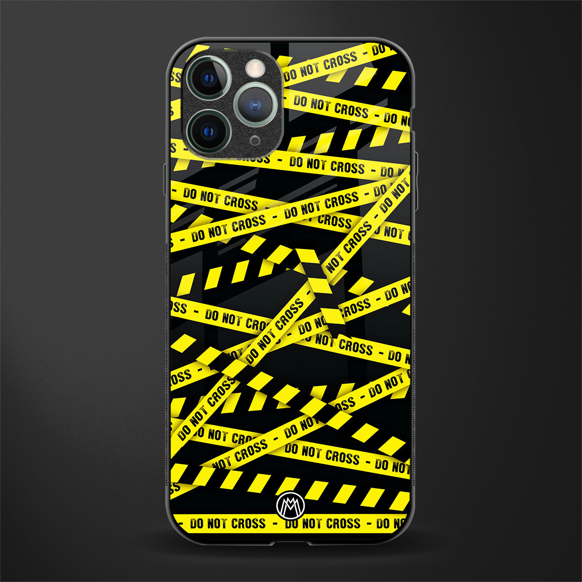 do not cross warning glass case for iphone 11 pro max image