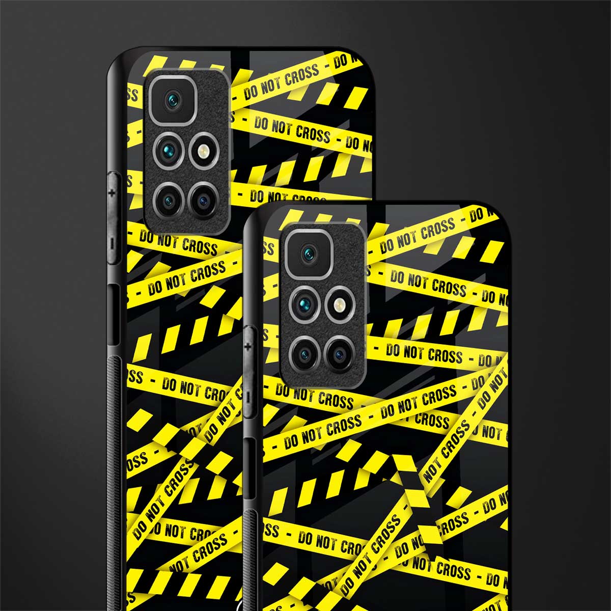 do not cross warning glass case for redmi 10 prime image-2