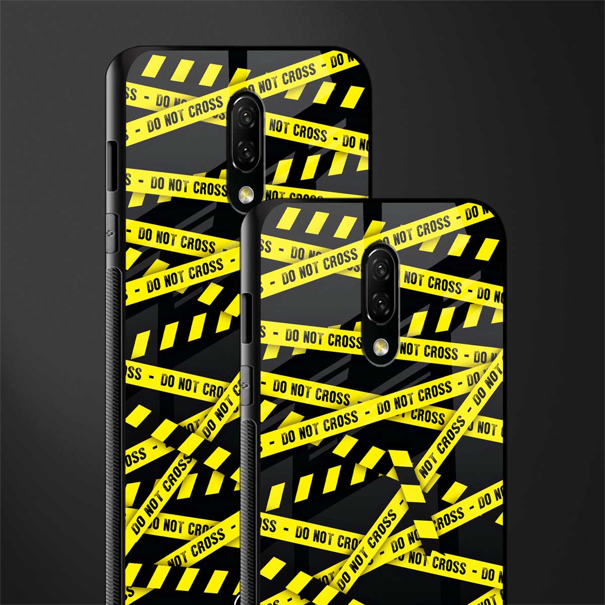 do not cross warning glass case for oneplus 7 image-2