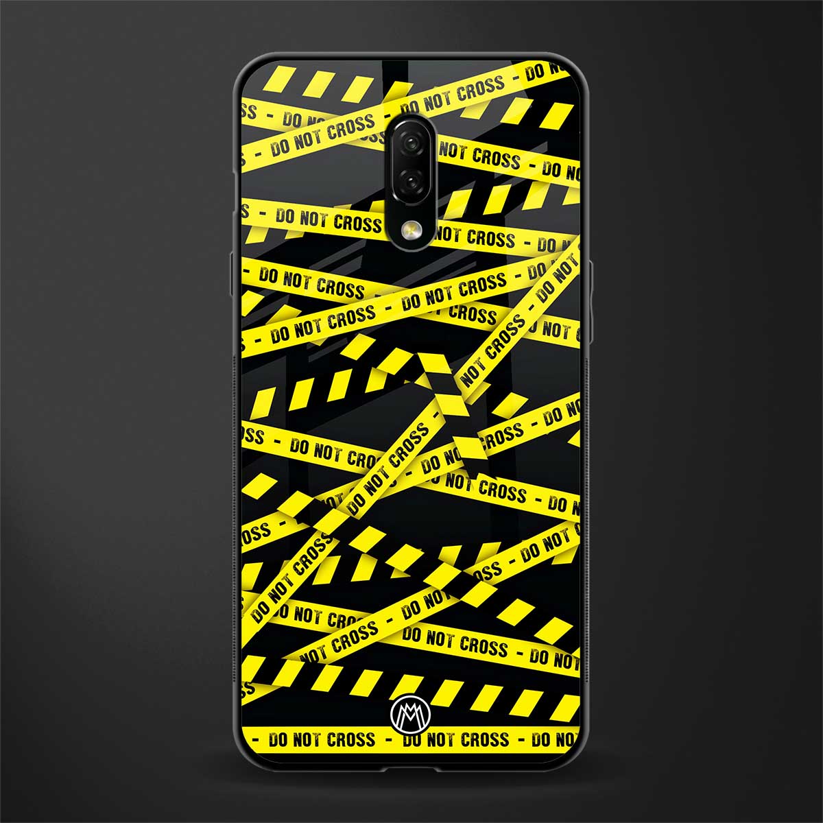 do not cross warning glass case for oneplus 7 image