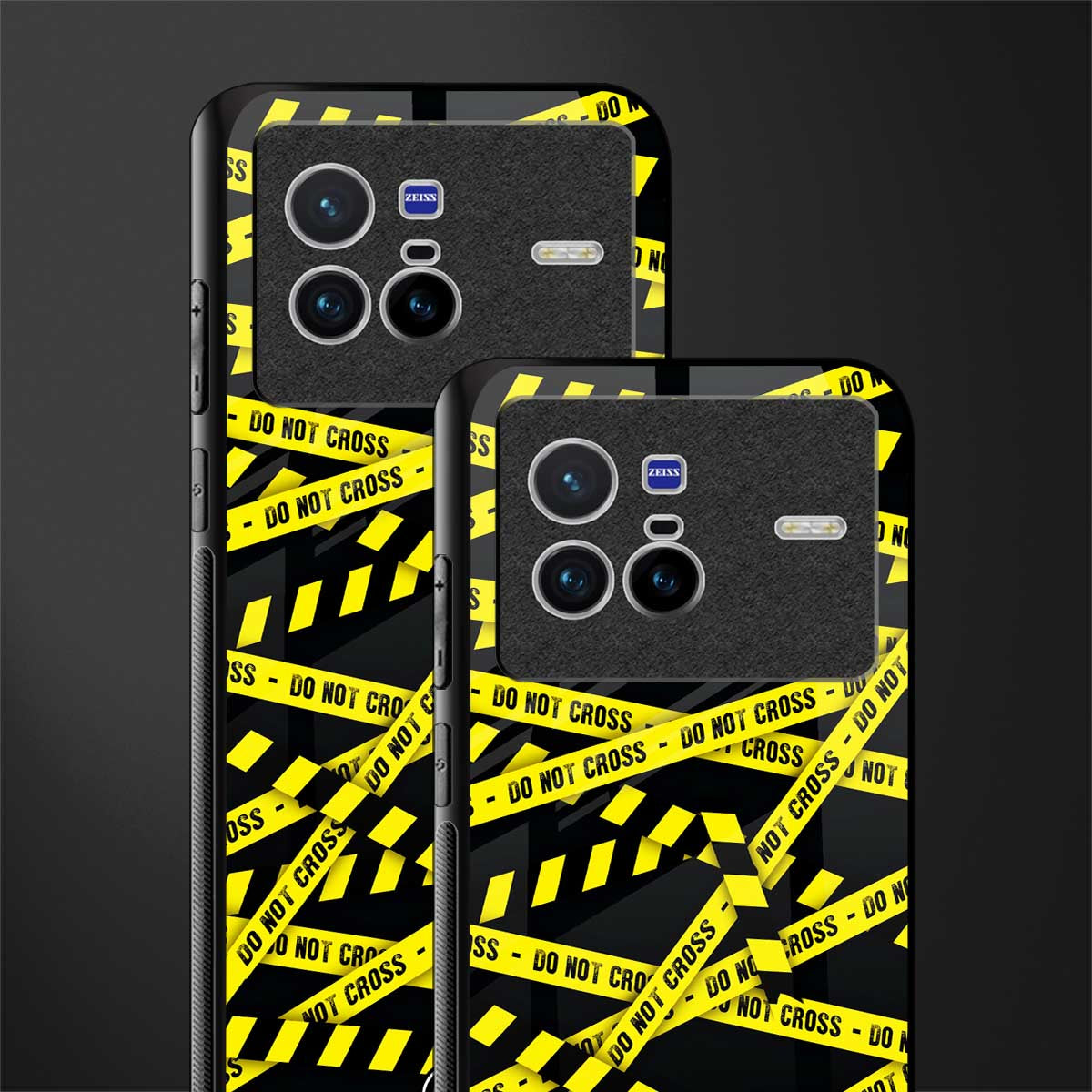 do not cross warning glass case for vivo x80 image-2