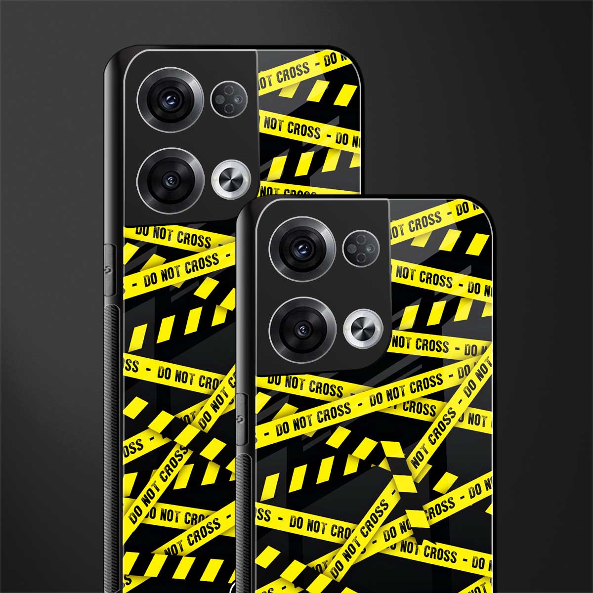 do not cross warning back phone cover | glass case for oppo reno 8 pro