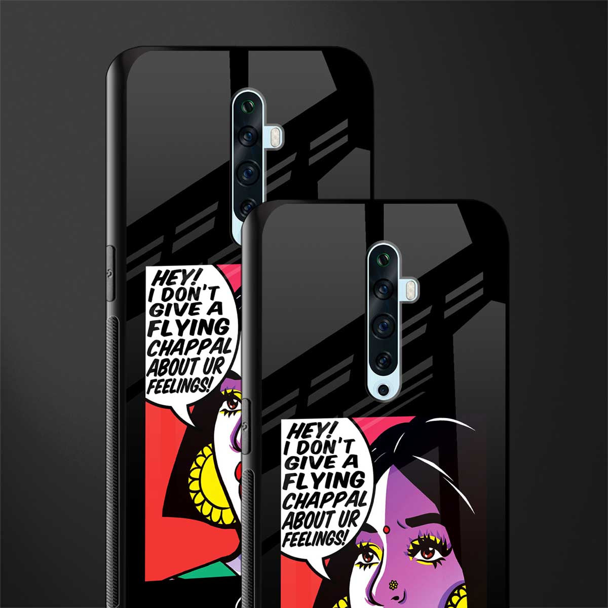 don't give a flying chappal glass case for oppo reno 2z image-2