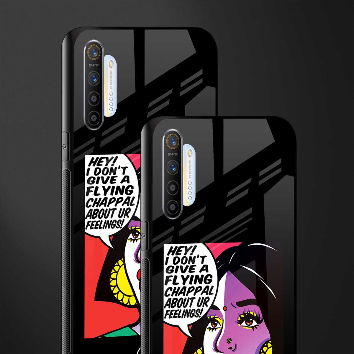 don't give a flying chappal glass case for realme x2 image-2