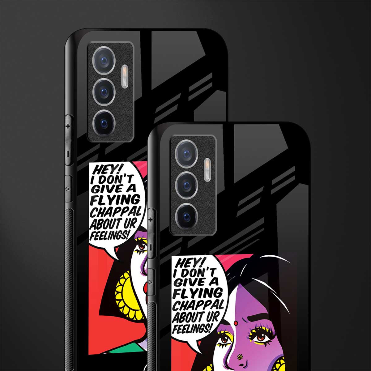 don't give a flying chappal glass case for vivo v23e image-2