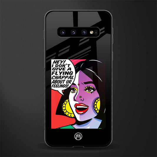 don't give a flying chappal glass case for samsung galaxy s10 plus image