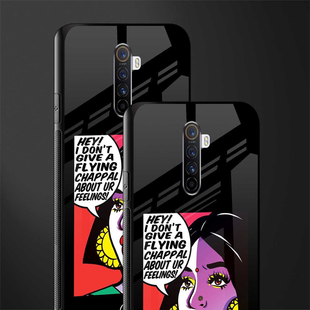 don't give a flying chappal glass case for realme x2 pro image-2