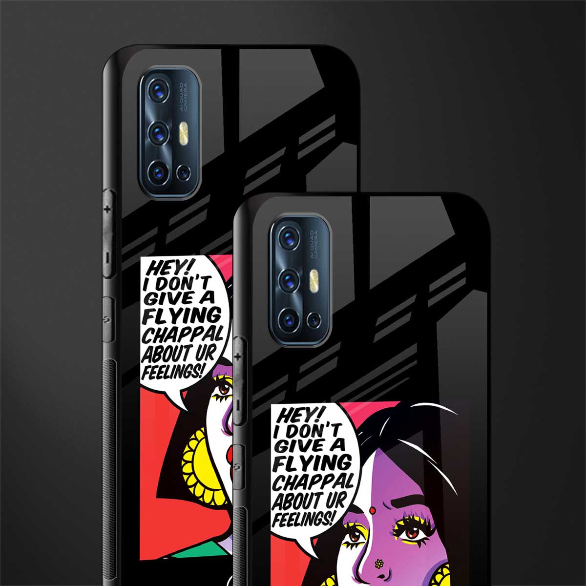 don't give a flying chappal glass case for vivo v17 image-2