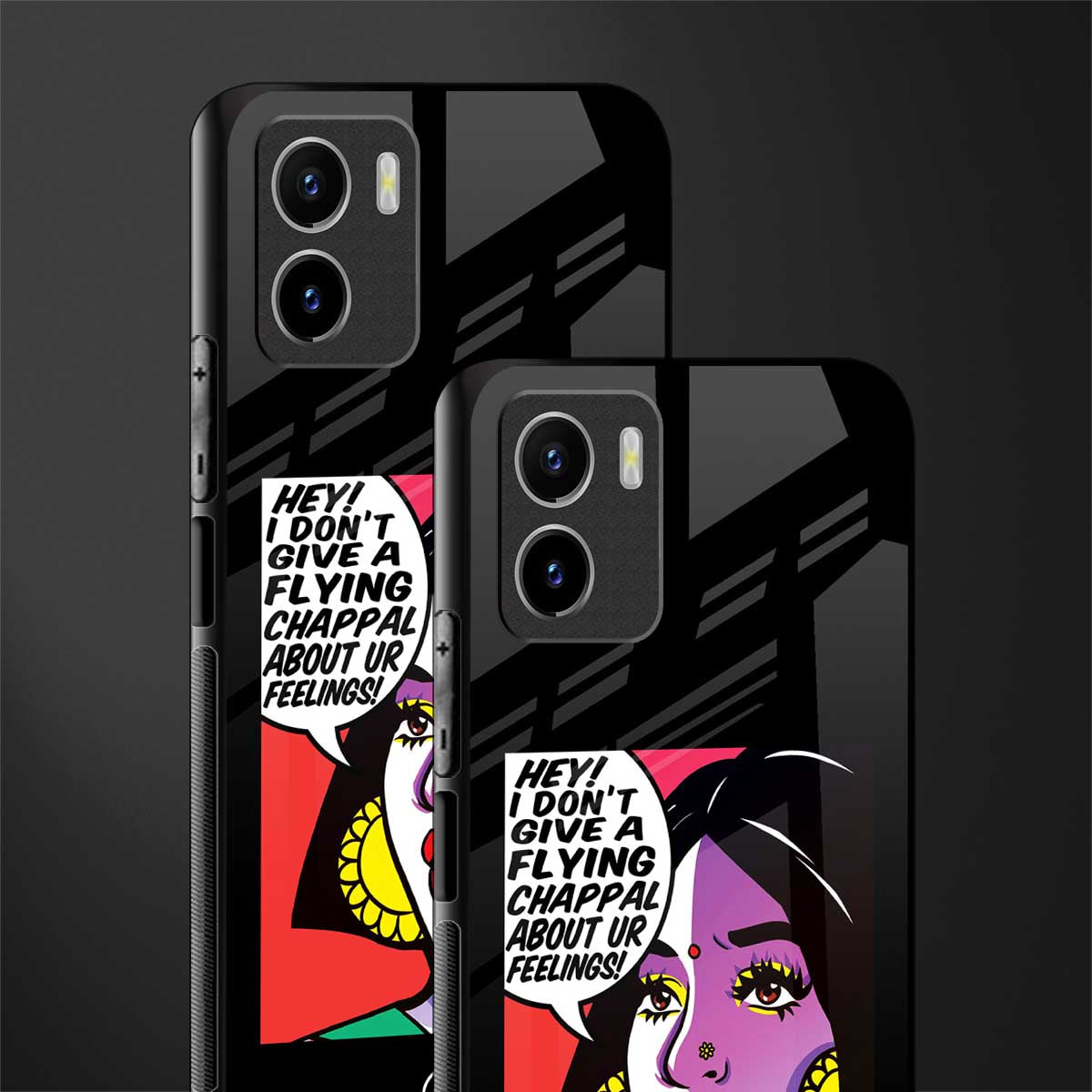 don't give a flying chappal glass case for vivo y15s image-2