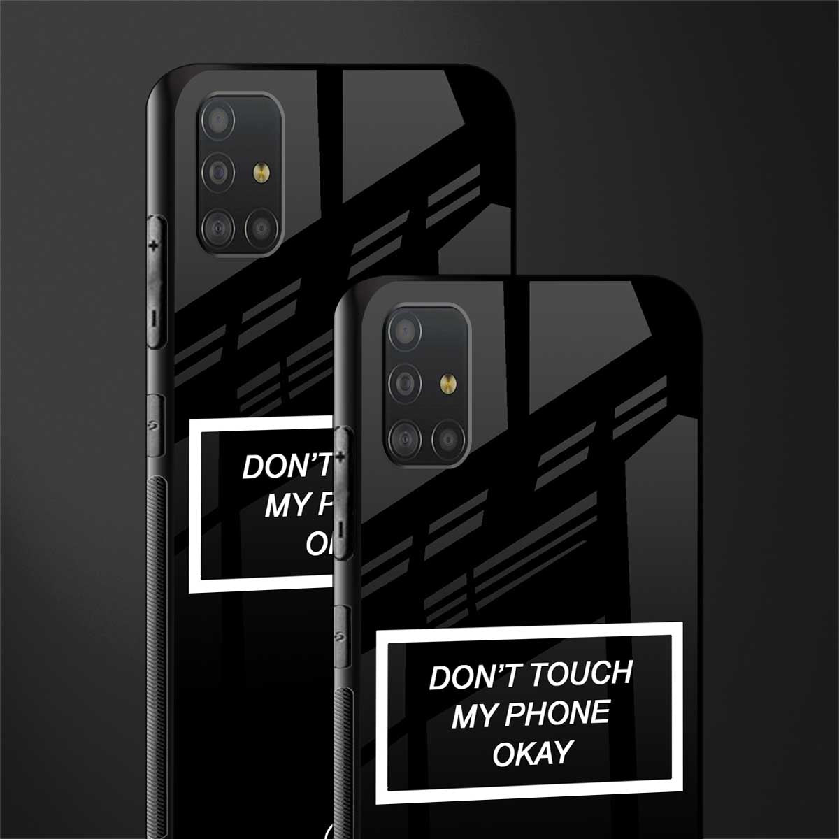 don't touch my phone black glass case for samsung galaxy a51 image-2