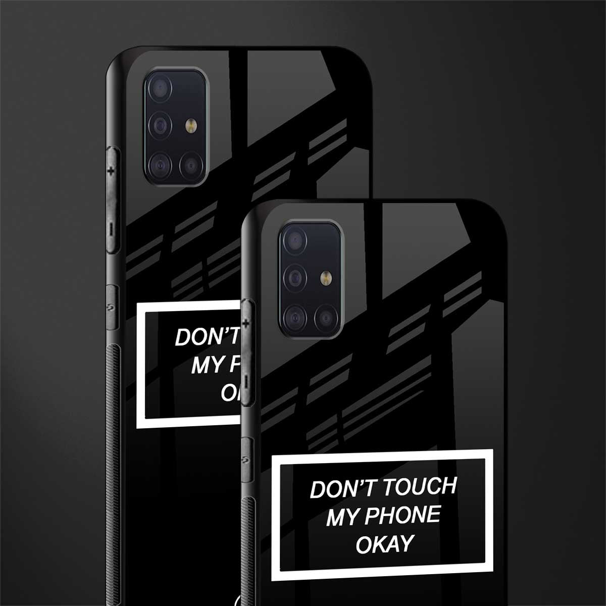 don't touch my phone black glass case for samsung galaxy a71 image-2