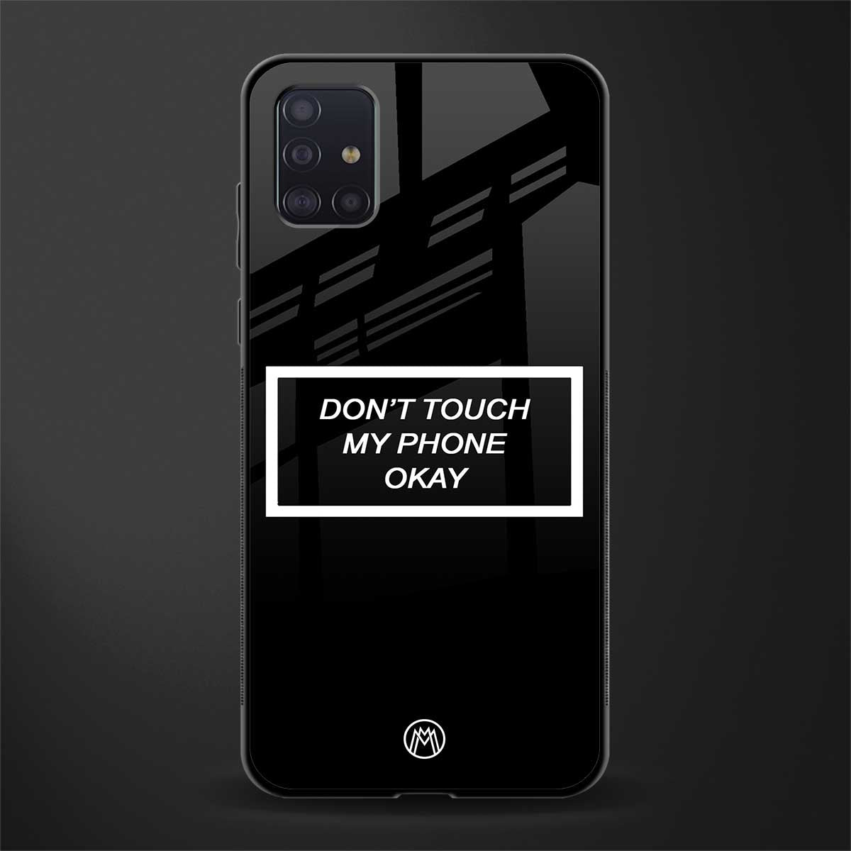 don't touch my phone black glass case for samsung galaxy a71 image