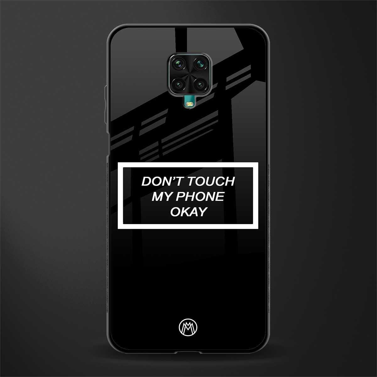 don't touch my phone black glass case for redmi note 9 pro image