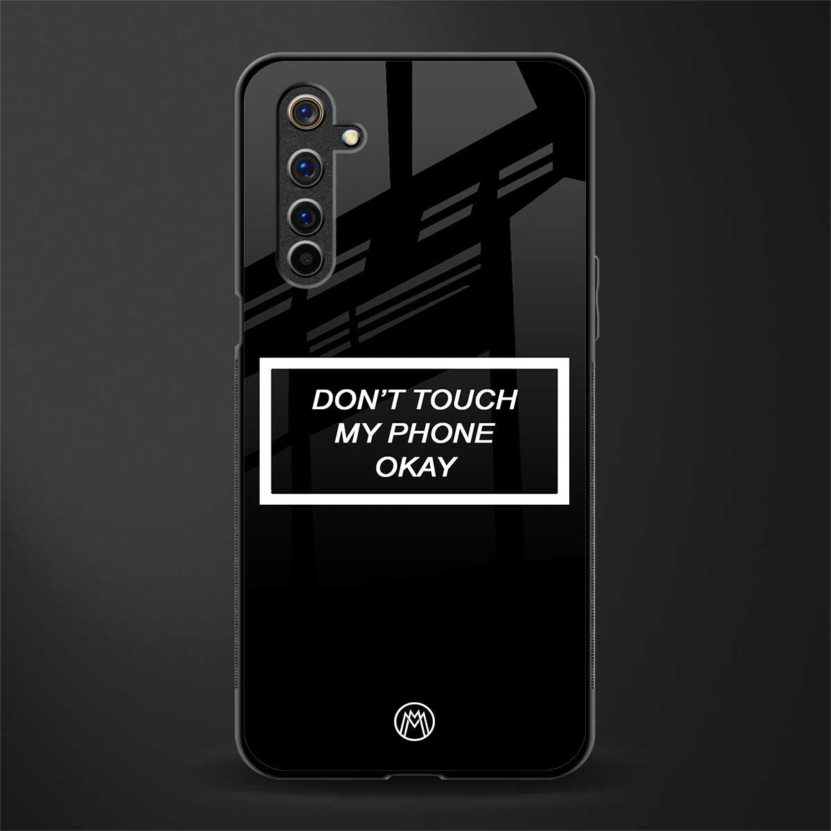 don't touch my phone black glass case for realme 6i image