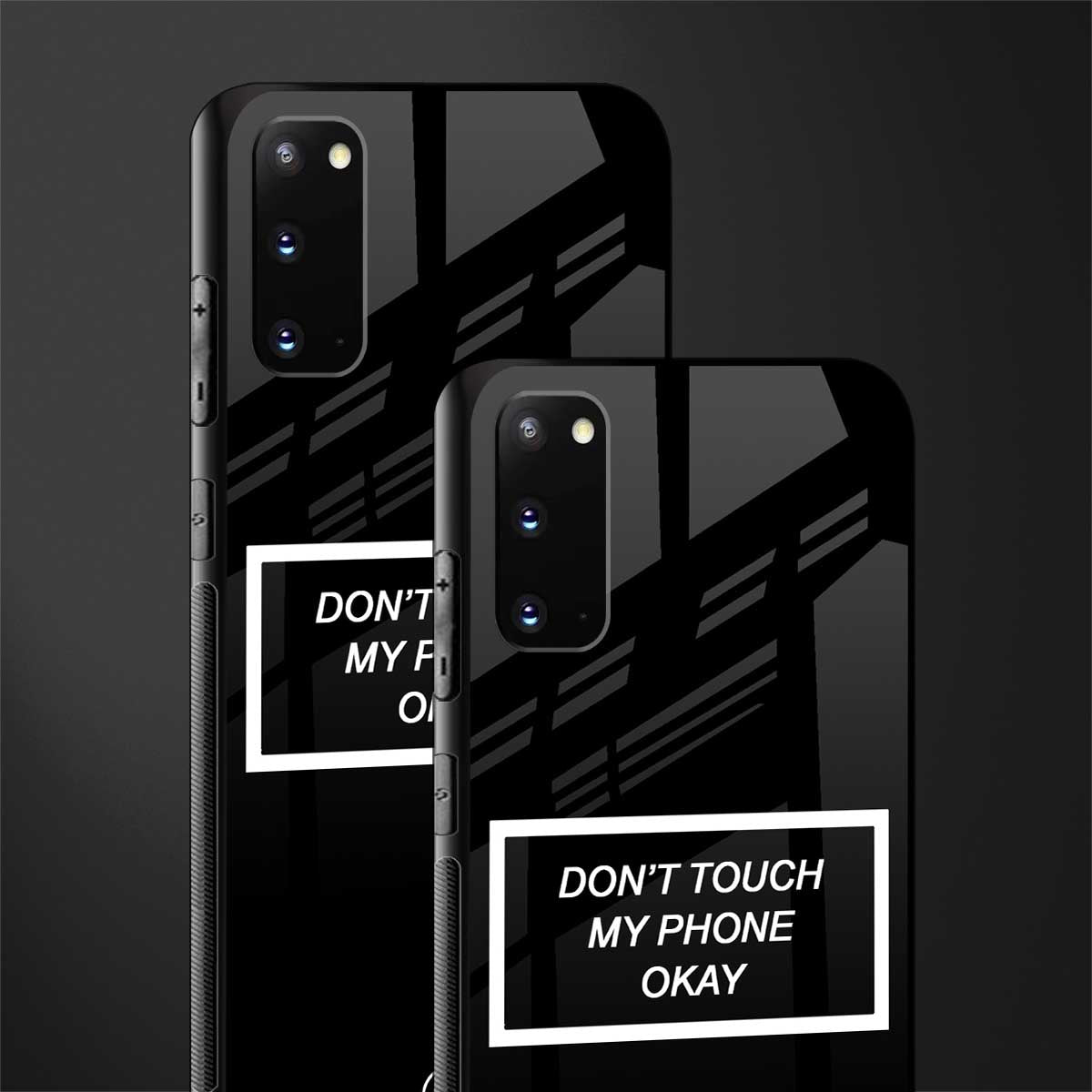don't touch my phone black glass case for samsung galaxy s20 image-2