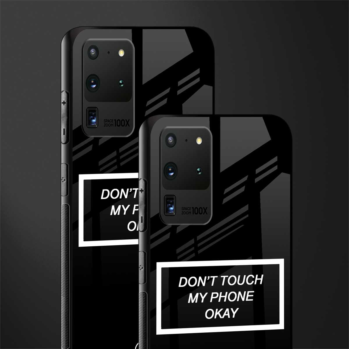 don't touch my phone black glass case for samsung galaxy s20 ultra image-2