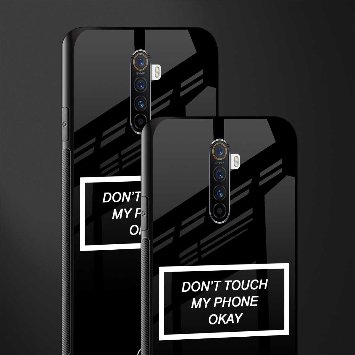 don't touch my phone black glass case for realme x2 pro image-2