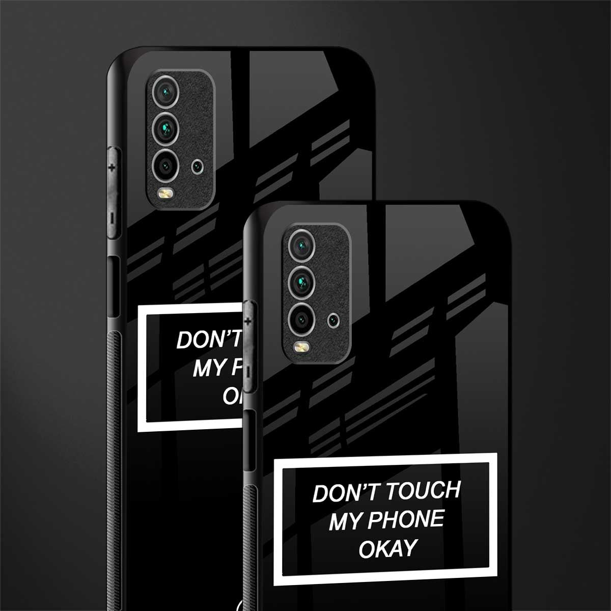 don't touch my phone black glass case for redmi 9 power image-2
