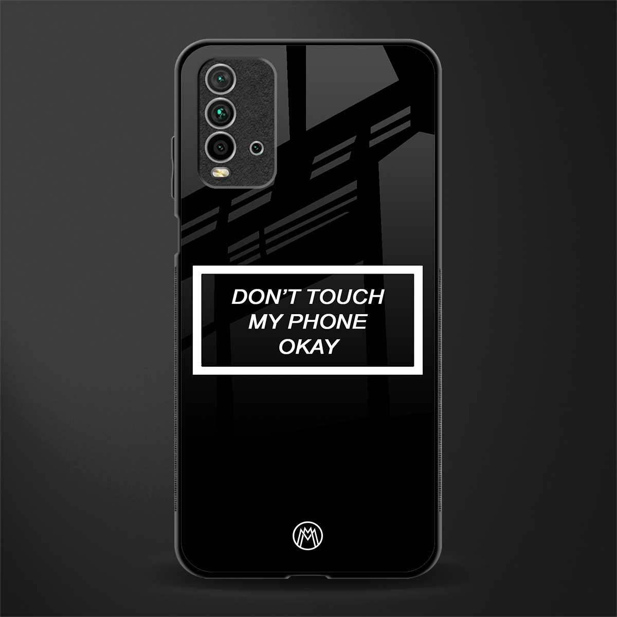 don't touch my phone black glass case for redmi 9 power image