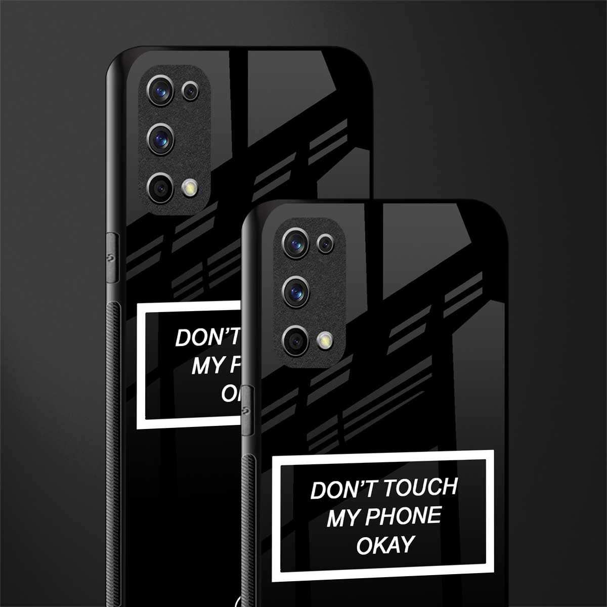 don't touch my phone black glass case for realme x7 pro image-2