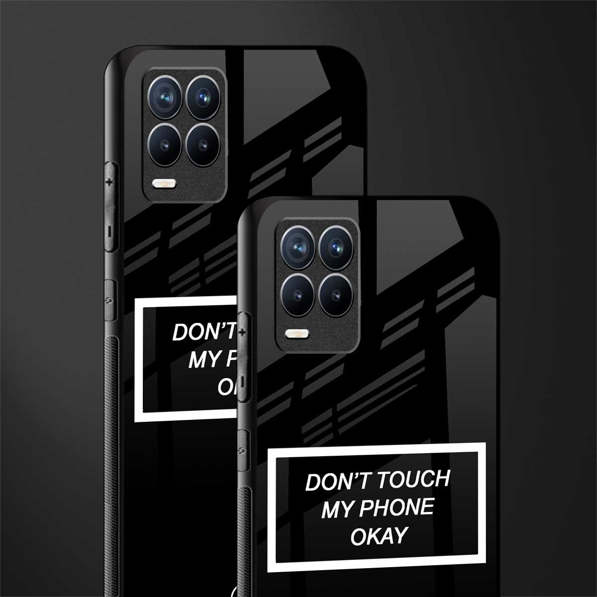 don't touch my phone black glass case for realme 8 4g image-2