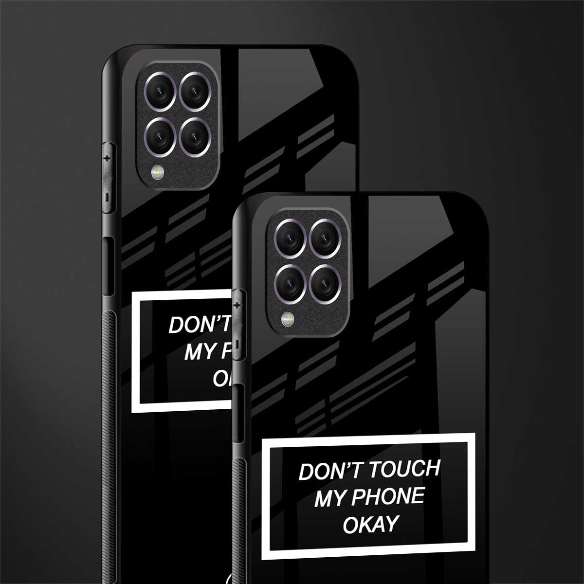 don't touch my phone black glass case for samsung galaxy f62 image-2