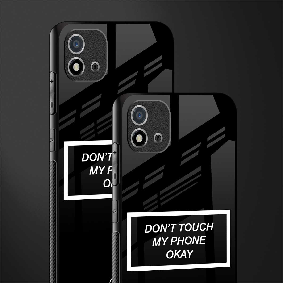 don't touch my phone black glass case for realme c20 image-2