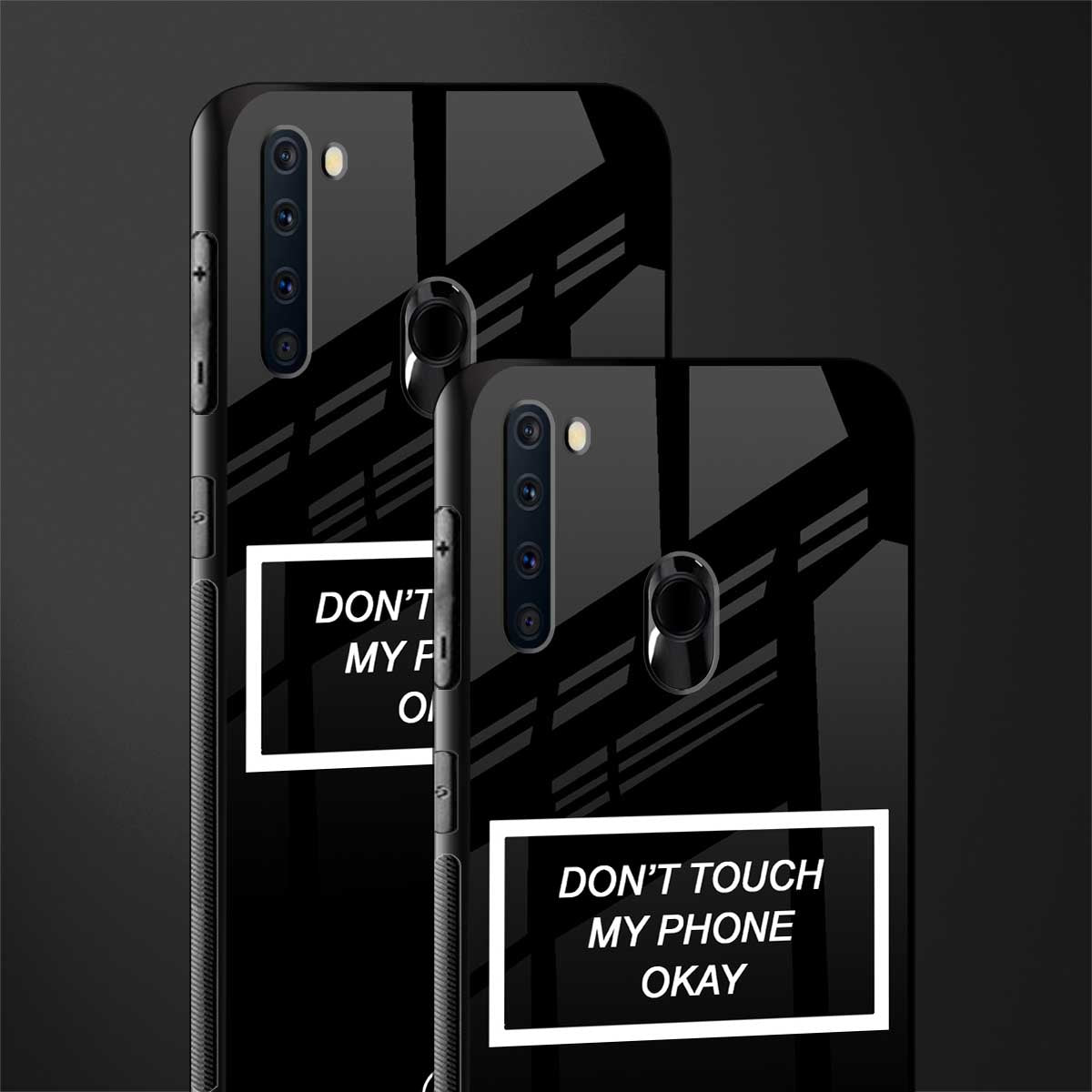 don't touch my phone black glass case for samsung a21 image-2