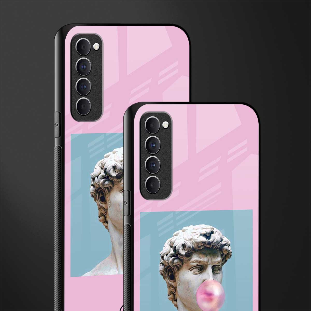 dope david michelangelo glass case for oppo reno 4 pro image-2