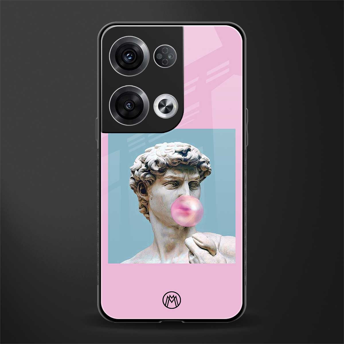 dope david michelangelo back phone cover | glass case for oppo reno 8
