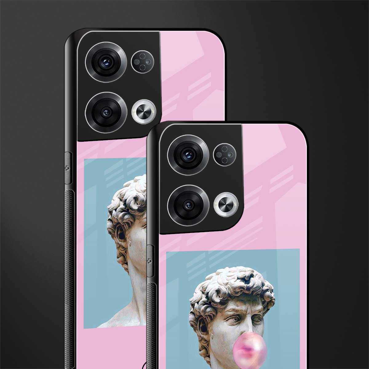 dope david michelangelo back phone cover | glass case for oppo reno 8 pro