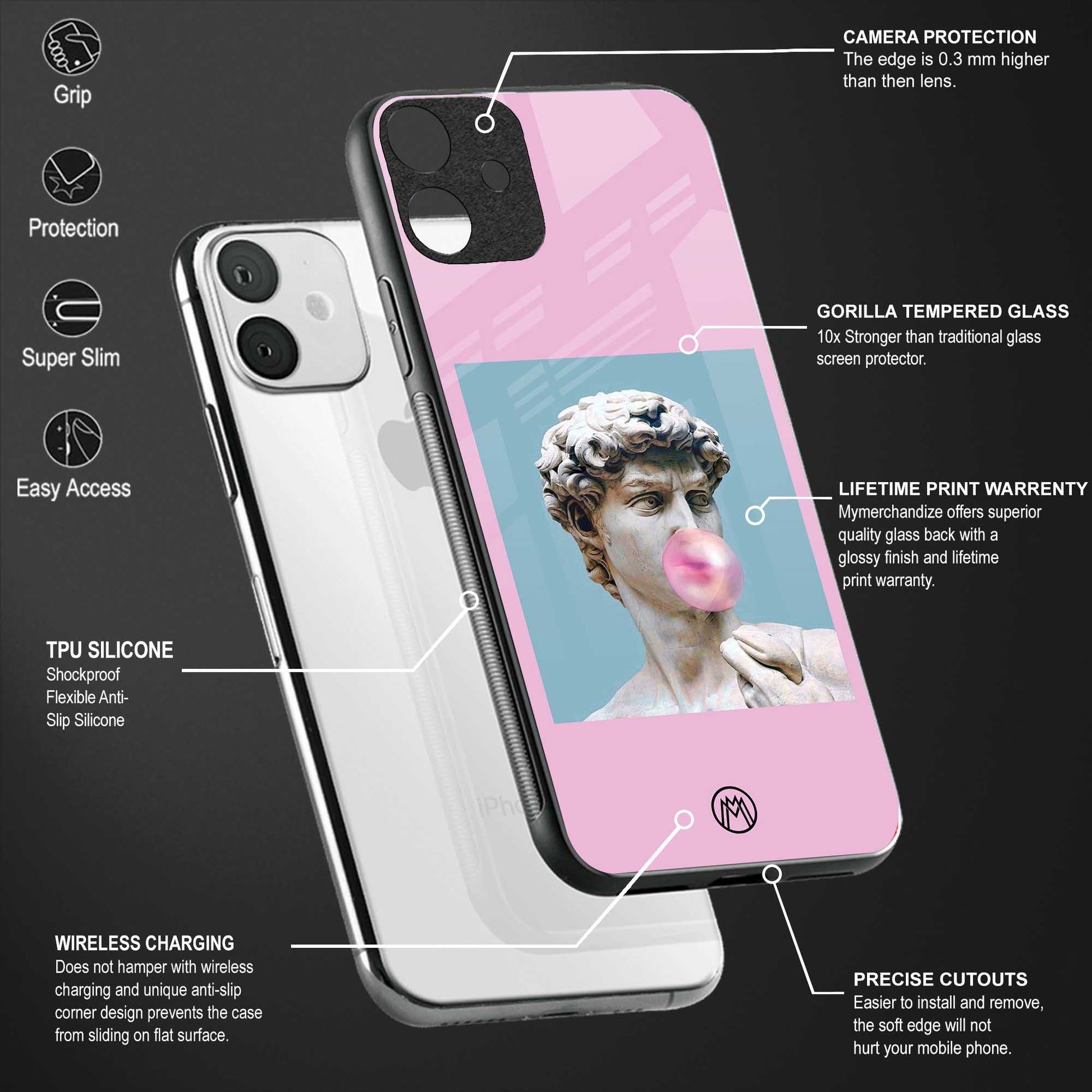 dope david michelangelo glass case for iphone 12 image-4
