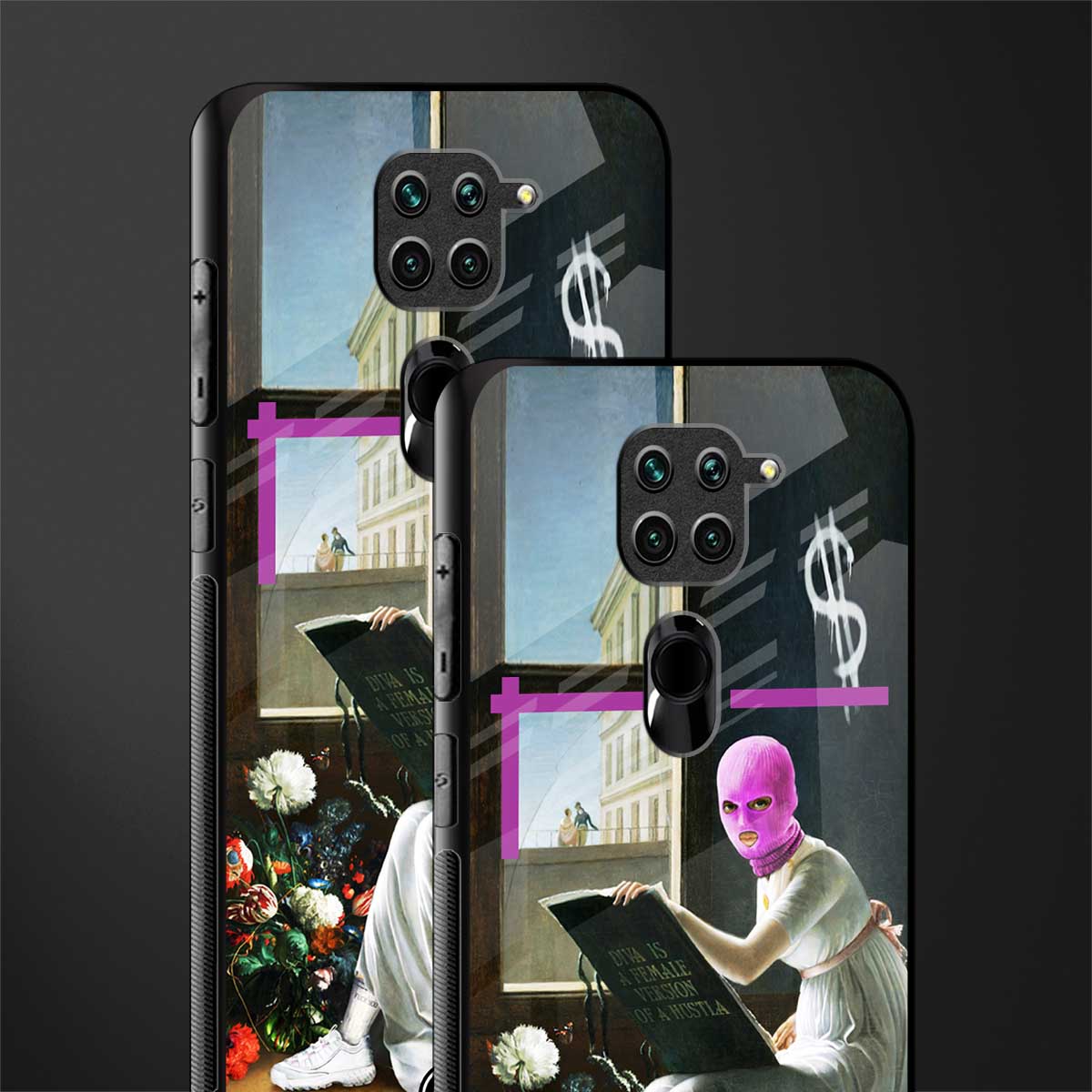 dope diva glass case for redmi note 9 image-2