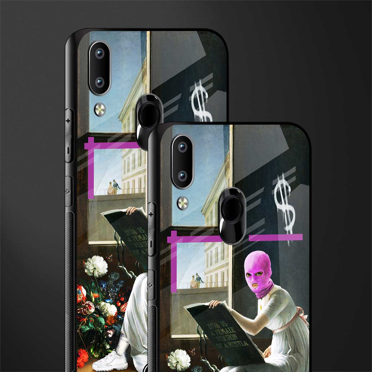dope diva glass case for vivo y91 image-2