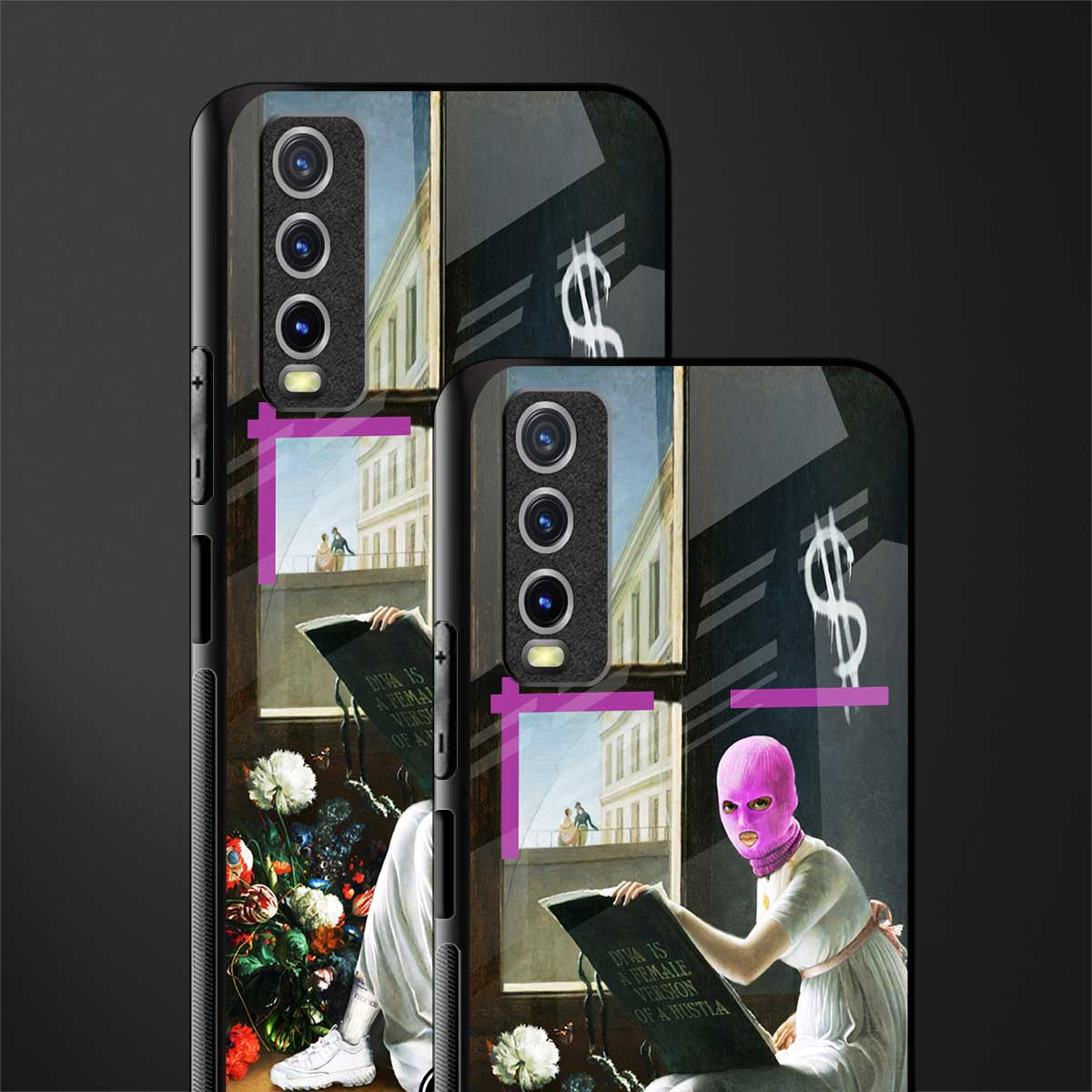 dope diva glass case for vivo y12s image-2