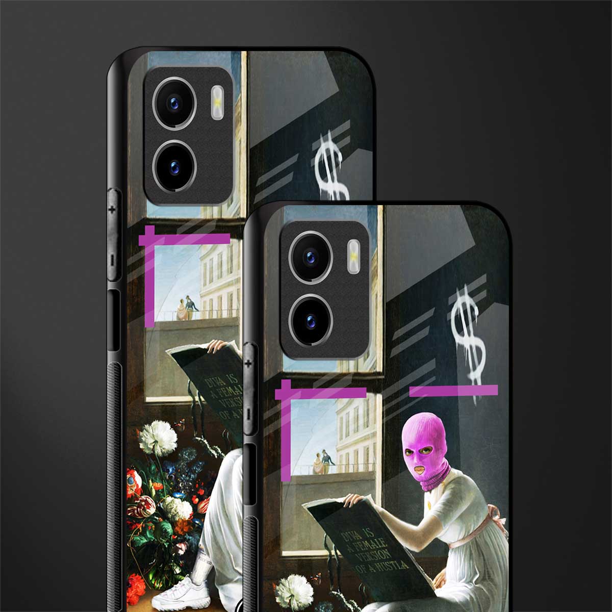 dope diva glass case for vivo y15s image-2