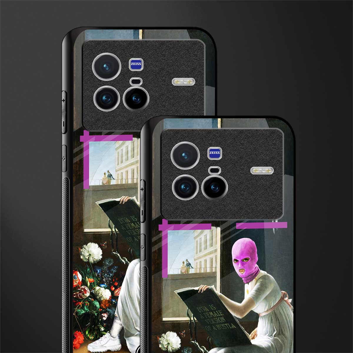 dope diva glass case for vivo x80 image-2