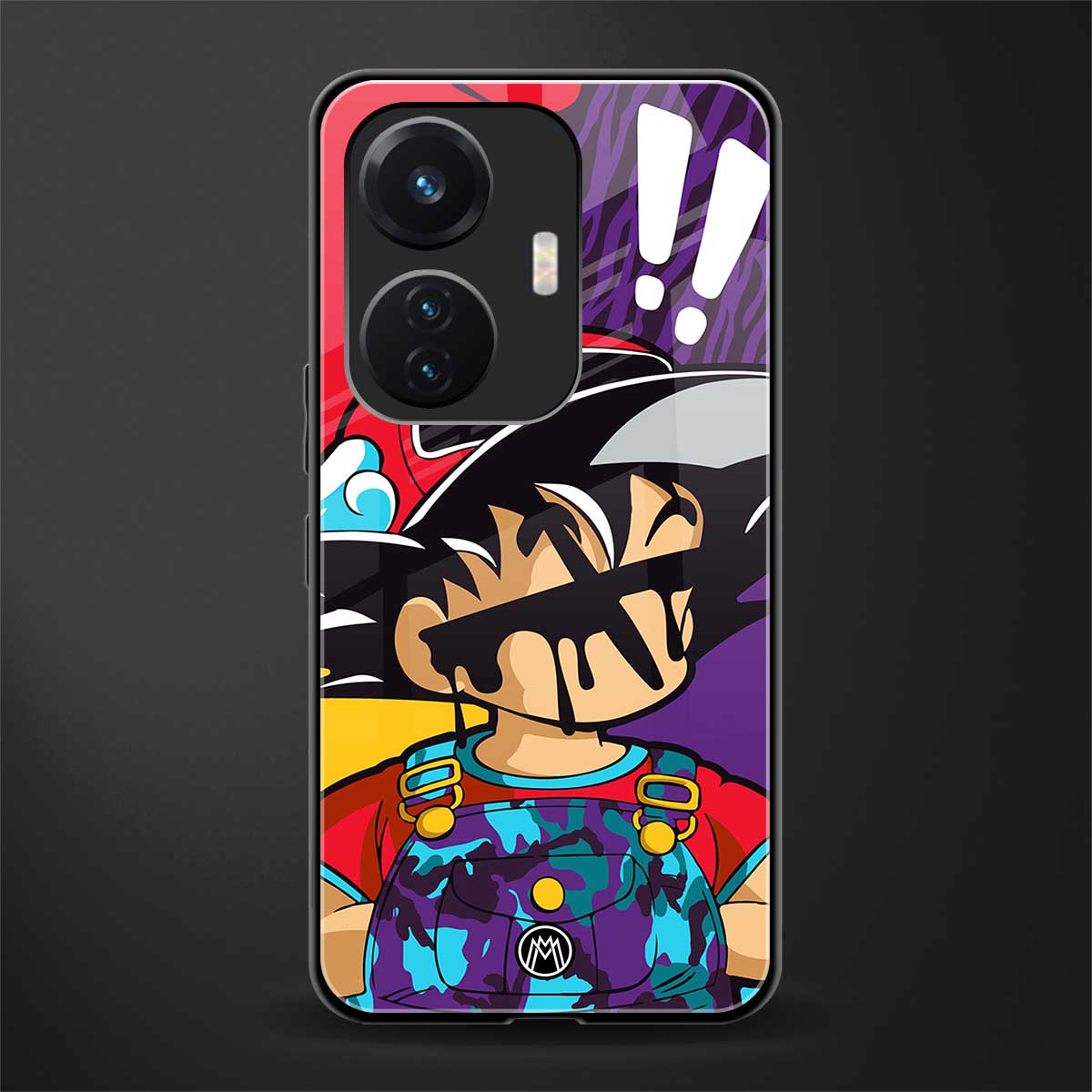 dragon ball z art back phone cover | glass case for vivo t1 44w 4g