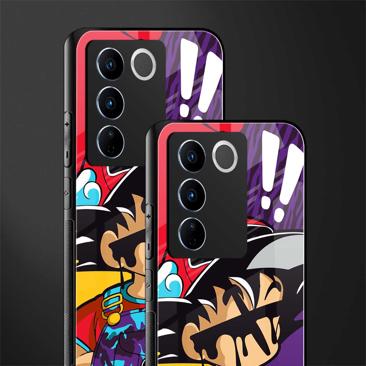dragon ball z art back phone cover | glass case for vivo v27 pro 5g