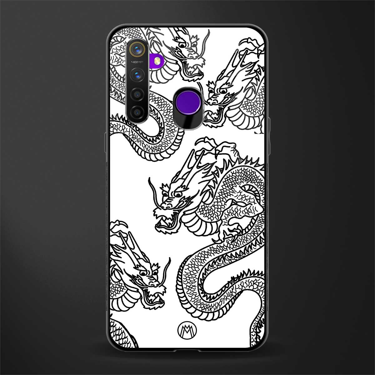 dragons lite glass case for realme 5 pro image