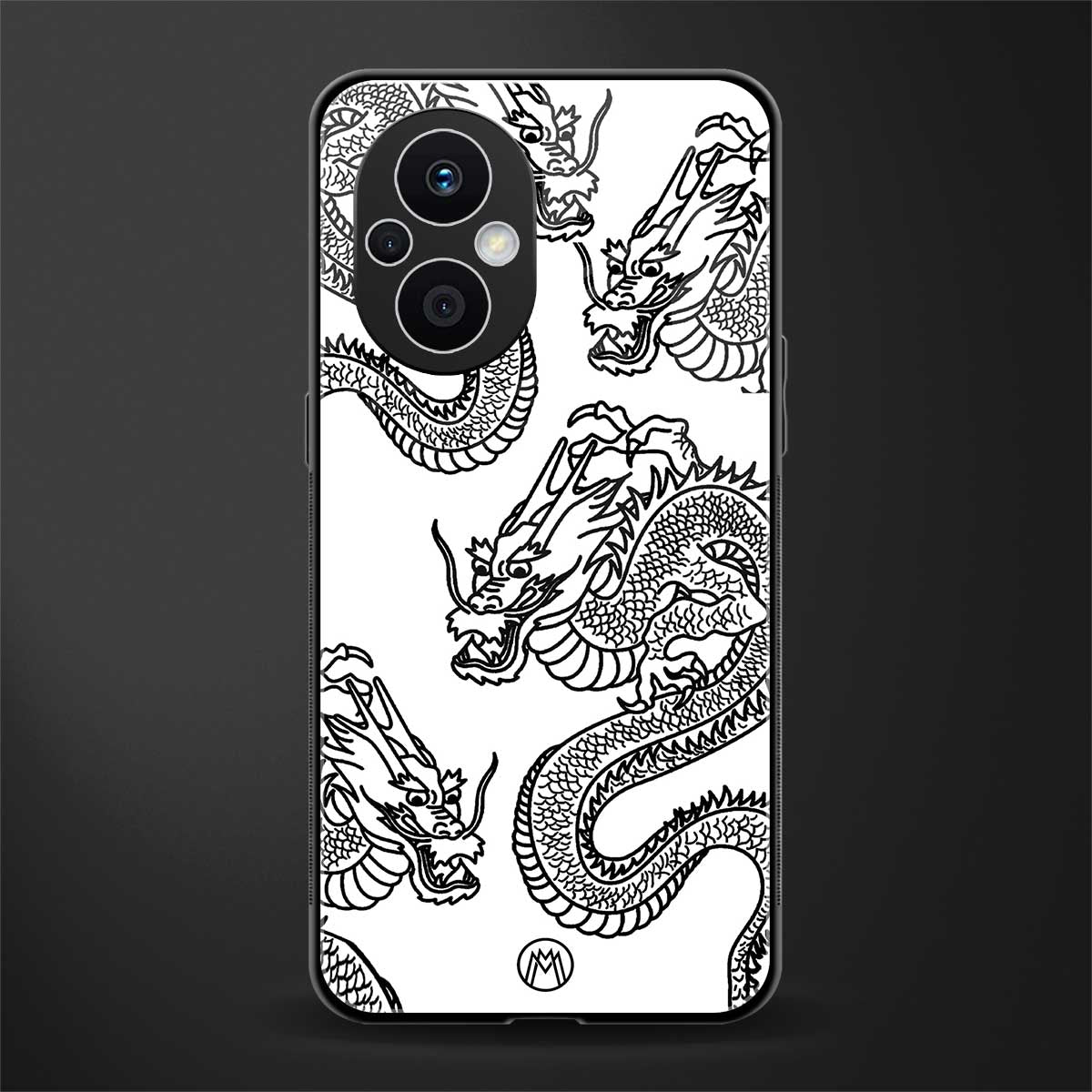 dragons lite back phone cover | glass case for oppo f21 pro 5g