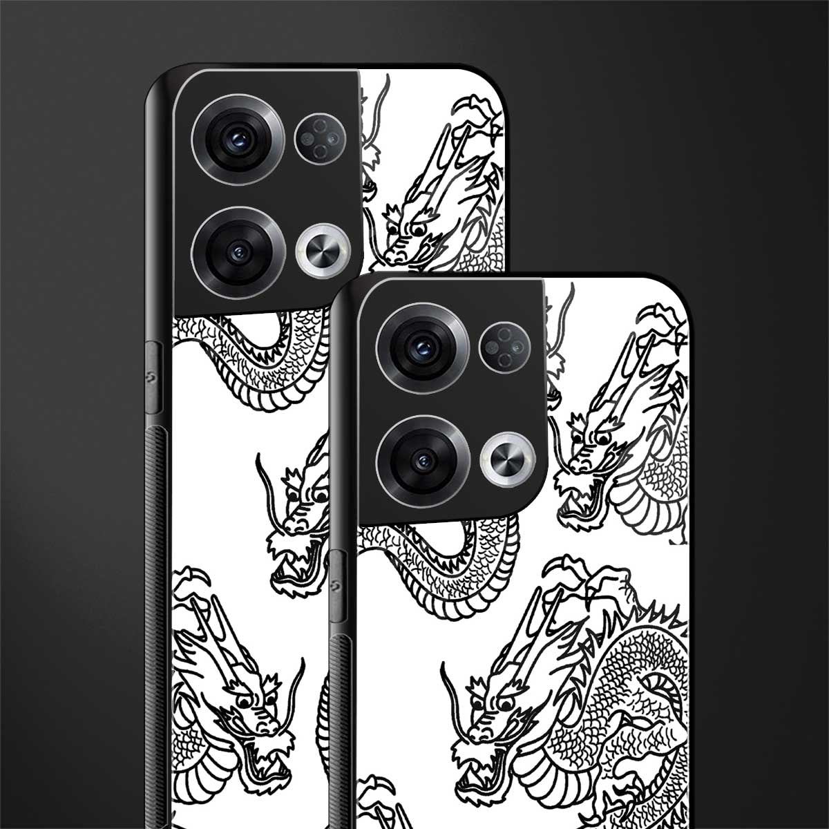 dragons lite back phone cover | glass case for oppo reno 8