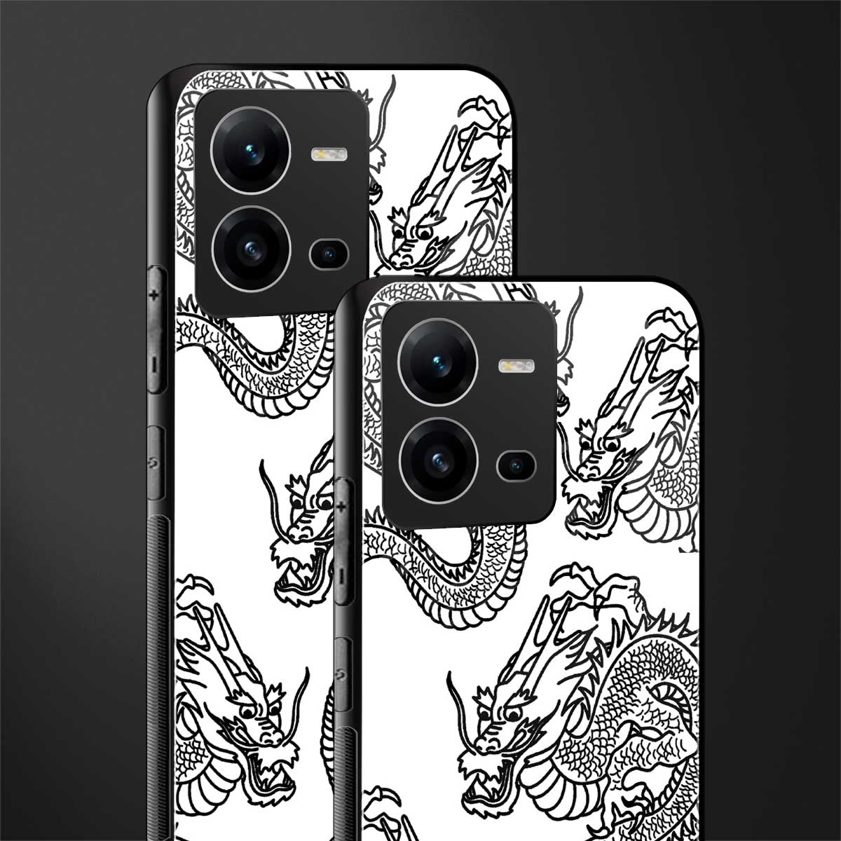 dragons lite back phone cover | glass case for vivo v25-5g