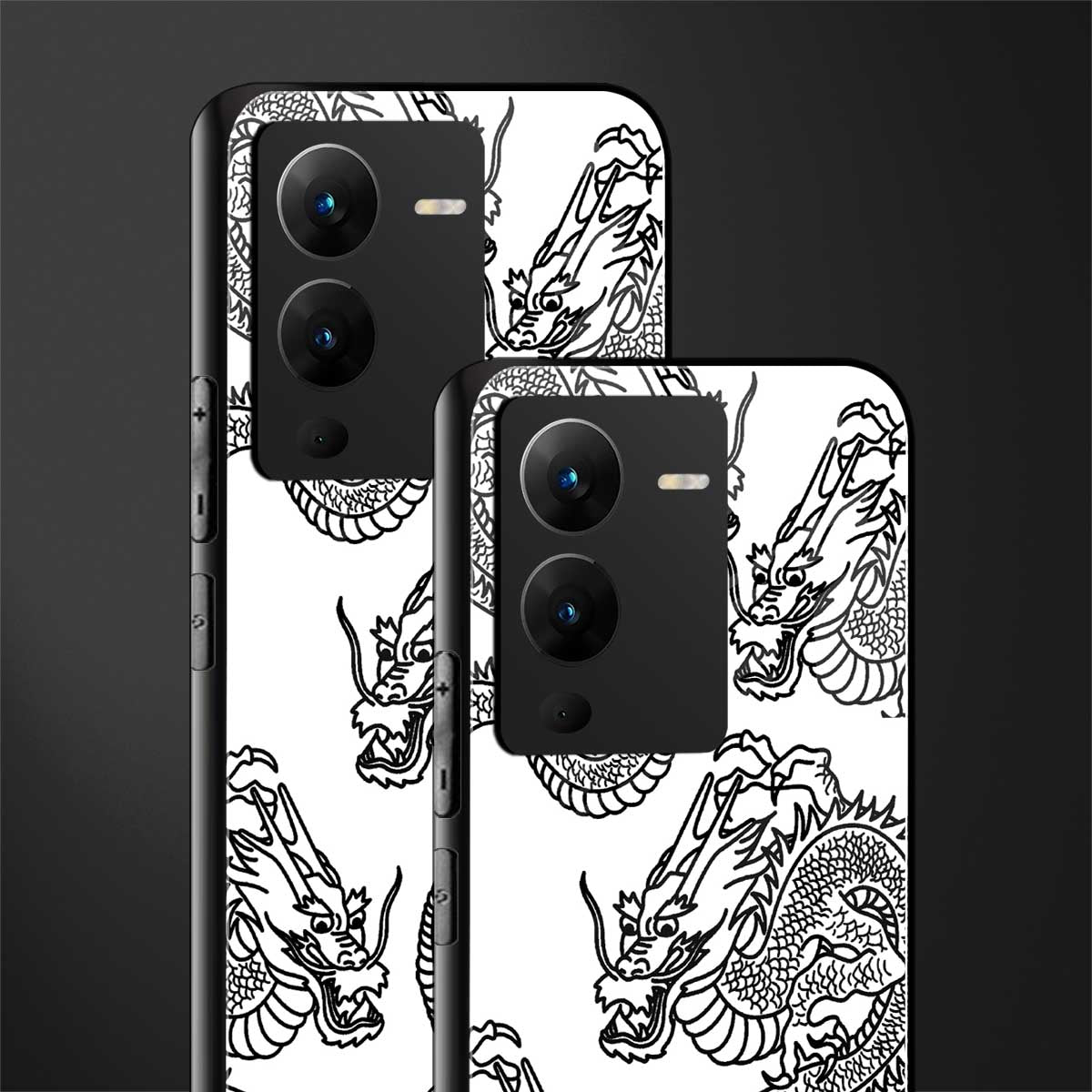dragons lite back phone cover | glass case for vivo v25 pro 5g