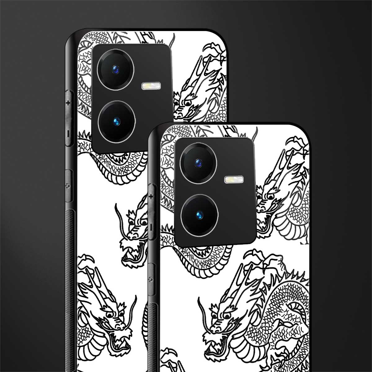 dragons lite back phone cover | glass case for vivo y22