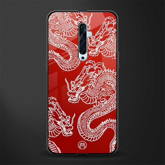 dragons red glass case for oppo reno 2f image